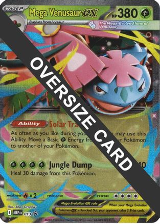 Mega Venusaur ex 013  - Holofoil Jumbo Cards - Promo