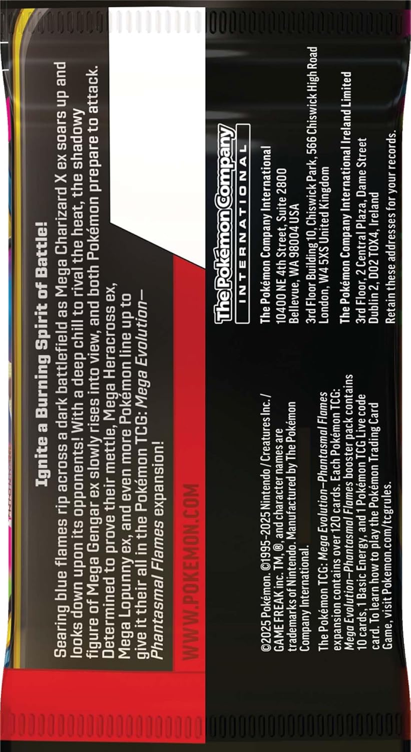 Pokemon TCG - Mega Evolution Phantasmal Flames Booster Pack
