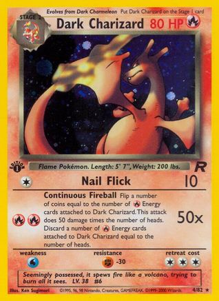 Dark Charizard (4) 004/82  - Unlimited Holofoil Team Rocket - Holo Rare