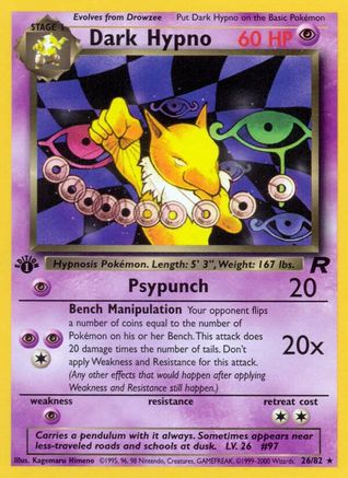 Dark Hypno (26) 026/82  - 1st Edition Team Rocket - Rare