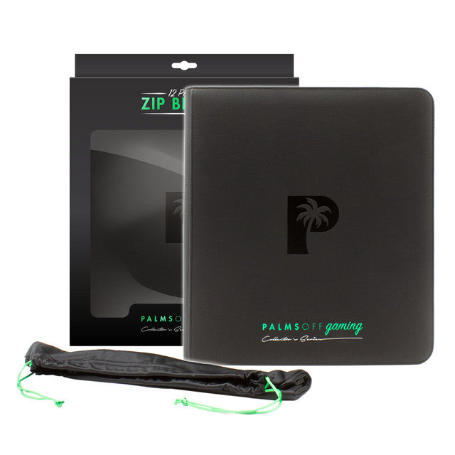 Collector's Series 12 Pocket Zip Trading Card Binder - BLACK - Groovy Collectables