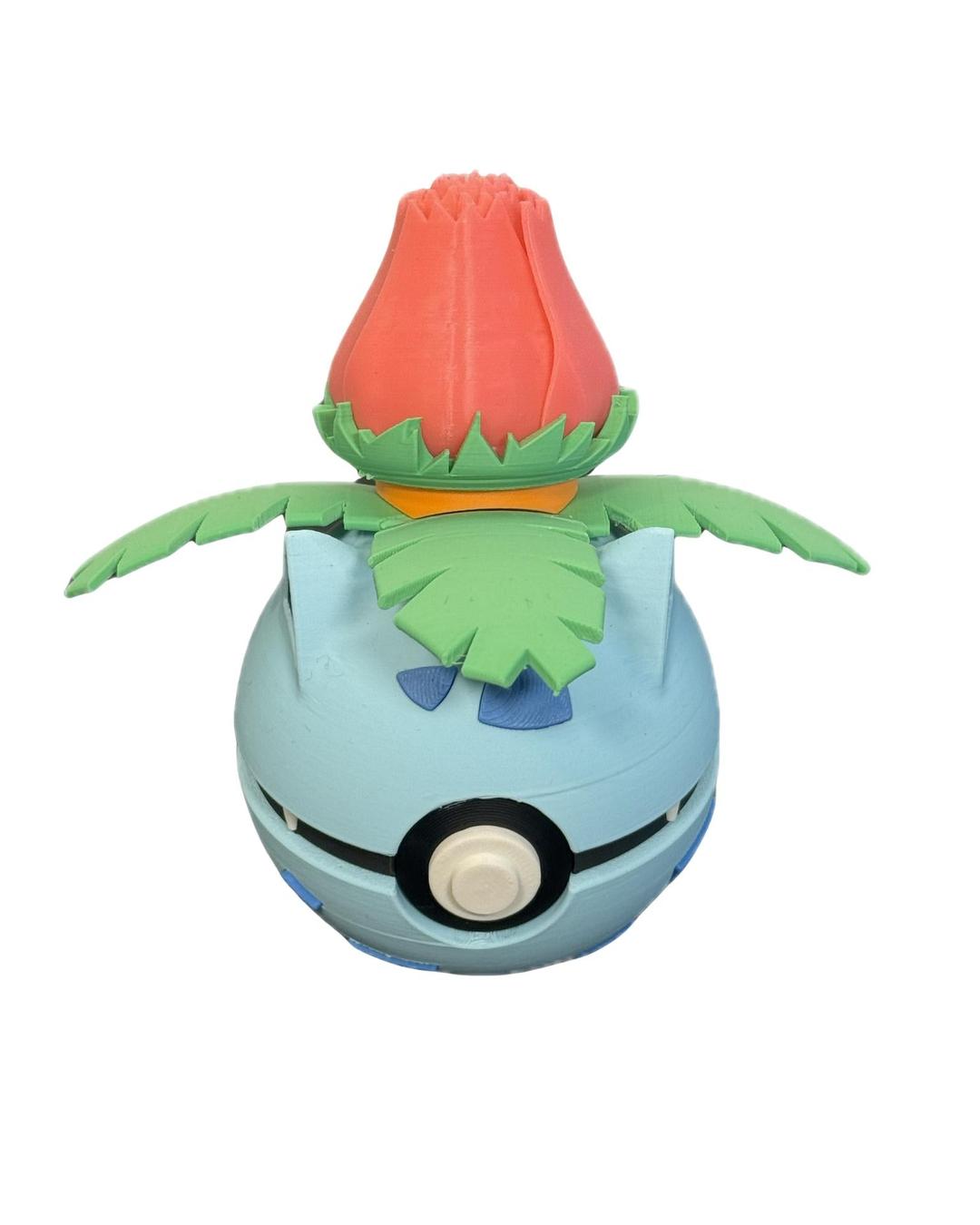 Ivysaur 3D Printed Pokeball - Groovy Collectables