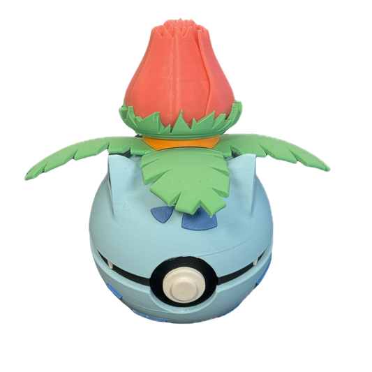 Ivysaur 3D Printed Pokeball - Groovy Collectables