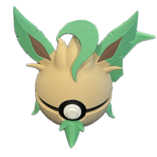 Leafeon 3D Printed Pokeball - Groovy Collectables
