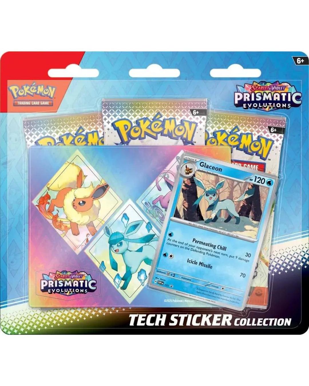 POKÉMON TCG Scarlet & Violet 8.5: Prismatic Evolutions Tech Sticker Collection - Glaceon - Groovy Collectables