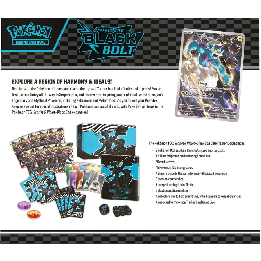 Pokemon TCG Scarlet & Violet - Black Bolt Elite Trainer Box - Groovy Collectables
