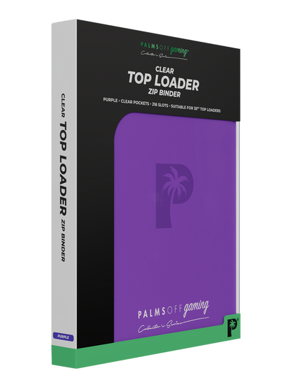 Collector's Series Top Loader Zip Binder - CLEAR - Purple