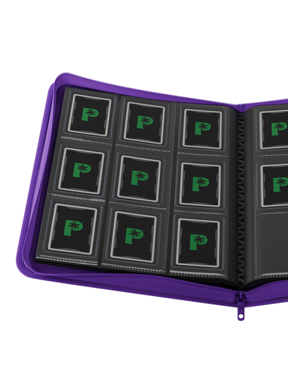 Collector's Series Top Loader Zip Binder - CLEAR - Purple