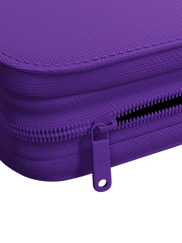 Collector's Series Top Loader Zip Binder - CLEAR - Purple