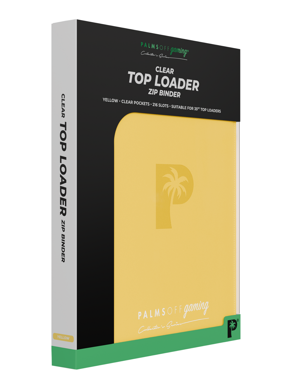 Collector's Series Top Loader Zip Binder - CLEAR - Yellow