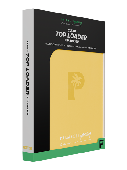 Collector's Series Top Loader Zip Binder - CLEAR - Yellow